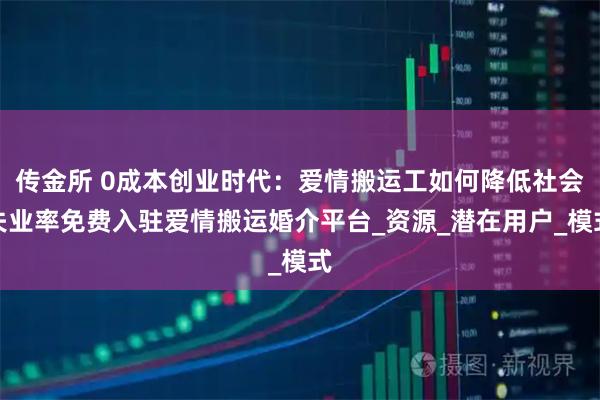 传金所 0成本创业时代:爱情搬运工如何降低社会失业率免费入驻爱情搬运婚介平台_资源_潜在用户_模式